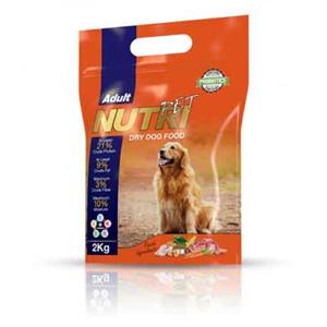 غذای خشک پروبیوتیک سگ نوتری پت مدل  Adult 21Percent مقدار 2 کیلوگرم Nutri Pet Adult 21Percent Probiotic Dry Dog Food 2 kg