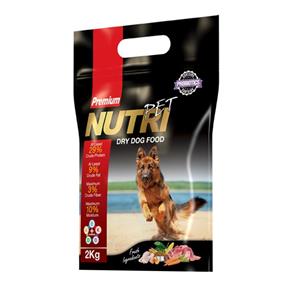 غذای خشک سگ پروبیوتیک نوتری پت مدل Premium 29 Percent مقدار 2 کیلوگرم Nutri Pet Premium 29 Percent Dry Dog Food 2 kg