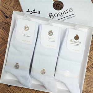 جوراب مردانه ساقدار سفید بوگارو41تا44