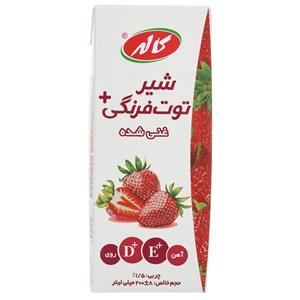 شیر توت فرنگی غنی شده کاله حجم 0.2 لیتر Kalleh Strawberry Fortified Milk 0.2lit
