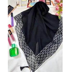 روسری های قشنگ با حاشیه  کار شده زیبا و مجلسی
