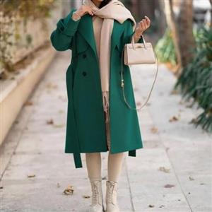پالتو زنانه آستردار فوتر کوبیده شده ترک سایز 36 تا 60 دوخت سفارشی