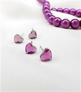 گوشواره قلب ظریف سواروسکی