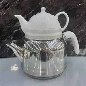 کتری قوری لوله دار  دِستی لوکس ، 3لیتری، دسته باکالیت، کف چدن