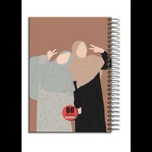 دفترچه یادداشت  60 برگ سایز آپنج برند آپادانا مدل خانم های با حجاب