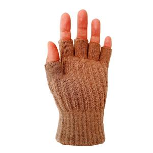 دستکش بافتنی  دخترانه مدل نیم انگشتی کد 844