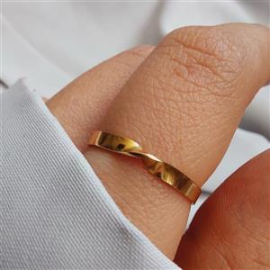 انگشتر طلا تک پیچ کد 3354