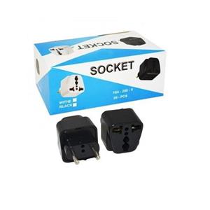 تبدیل برق 3 به 2 برند Socket رنگ سیاه