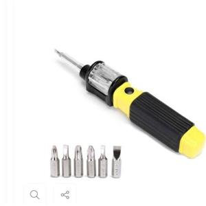 پیچ گوشتی بیت 360 . بسیار سبک و با عملکردی سادهترکیب 6 پیچ گوشتی در یک ابزاردارای دسته ضد سایشدارای پیچ گوشتی های