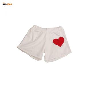 شورتک سفید قلبی دخترانه dz-53