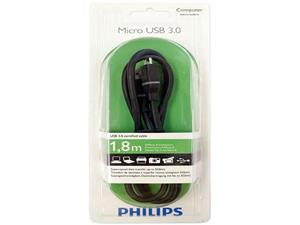 کابل میکرو یو اس بی فیلیپس مدل SWU3182N/10 Philips Micro USB 3.0 Cable Model SWU3182N/10