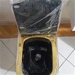 توالت فرنگی مشکی طلایی برند لیماک