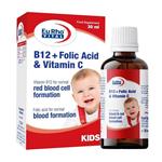 قطره ب12 و فولیک اسید و ویتامین ث یوروویتال 30 میل Eurovital B12 and folic vitamin drops and vitamin C 30 ml