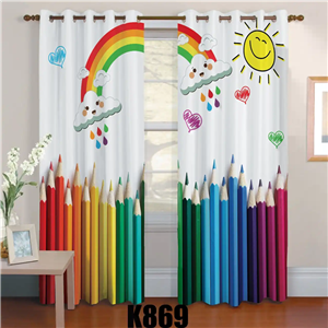 ست فرش پرده طرح مداد رنگی کدF450