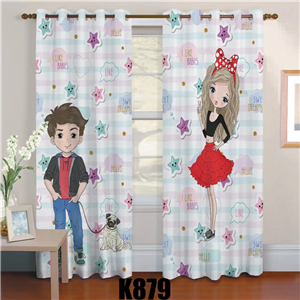 ست فرش پرده دختر پسرکدF457