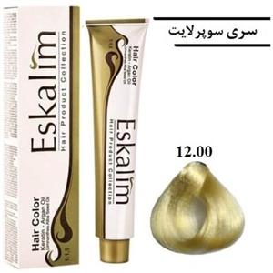 رنگ موی اسکالیم Eskalim شماره 12.00 بلوندپلاتینه هالوژنی بسیار روشن
