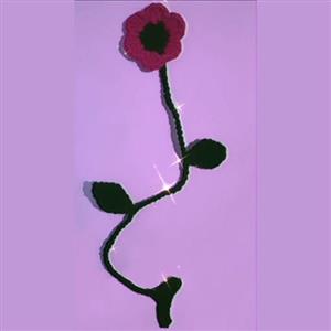بوک مارک گل بافتنی
