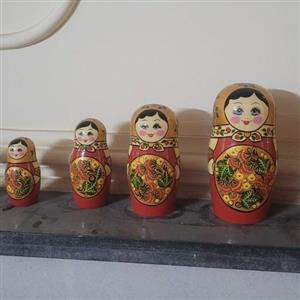 عروسک ماتروشکا چوبی روسی 9 عدد