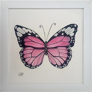 تابلو نقاشی آبرنگ طرح پروانه کد 01 Watercolor paint butterfly pattern no 01
