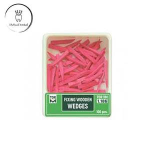 وج چوبی آناتومیک 100 عددی قرمز سایز 6 TorVM Wooden Wedge 100Pcs