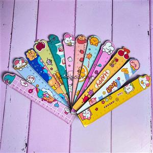 خط کش چوبی فانتزی 15 سانتی متری