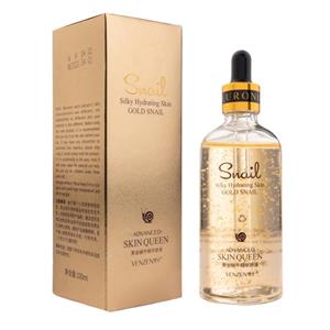 سرم آبرسان حلزون طلا ونزن بهبود پوست خشک و دهیدراته روشن کننده پوست کلاژن ساز لایه بردار پوست قابل استفاده پرایمر