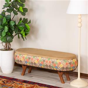 پاف نیمکتی سایز 120 آکام چوب کد 93 در 4 رنگ پایه