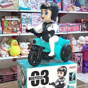 عروسک موزیکال و حرکتی پسر  3چرخه سوار اسباب بازی موزیکال