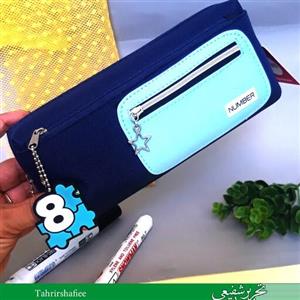 جامدادی کیفی 3 زیپ دارای سرزیپ های ستاره و پازلی فانتزی