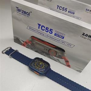 ساعت هوشمند Telzealمدل TC55 ULTRA طرح اپل به همراه بند برزنتی اضافه