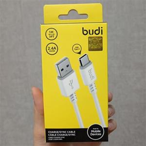 کابل فست شارژ تایپ سی به یو اس بی budi Type-C Charger Cable 1 M