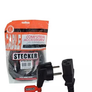 کابل برق کامپیوتری برند STECKER طول 5 متر رنگ سیاه
