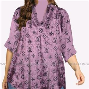 لباس مجلسی سایز بزرگ  تونیک مجلسی شومیز شیک مخمل سایز 44 تا 54 فقط 3 ایکس