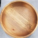 کاسه چوبی قطر 20 چوب زیبای توسکا و ابگریز شده با روغن گیاهی  خوراکی