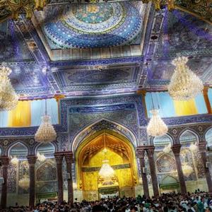 کتیبه مخمل ایوان حرم مطهر امام حسین(ع)، اندازه 240 در 140 سانتی متر چاپ سابلیمیشن روی پارچه مخمل قابل شستشو باکیفیت بالا
