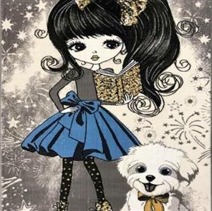 فرش دخترانه فرش عروسکی  نرم و ضخیم  فرش اتاق نوجوان طرح دختردامن آبی 4 متری