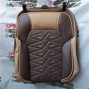 روکش صندلی مناسب سمند.سورن طرح vip pro  طبی جنس تمام چرم درجه1  رنگ تمام مشگی
