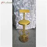 صندلی بار رنگ طلایی و بدنه برنزی با دوام طراحی به روز و رنگ ثابت