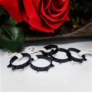 انگشتر استیل زنانه مردانه خاردار کد G7