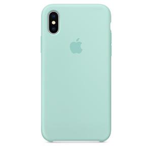 قاب سیلیکونی رنگ سبز دریایی گوشی آیفون iPhone XS Silicone Cover For iPhone XS