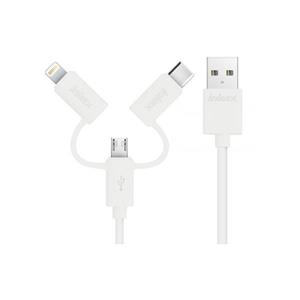 کابل USB به microUSB/USB-C/لایتنینگ اینکاکس مدل CK-36 طول 1 متر 