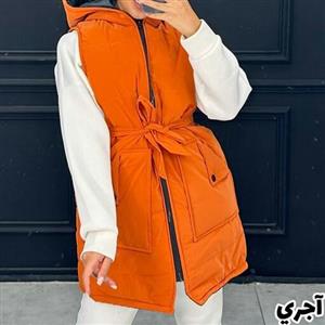 پافر زنانه قد 85جنس سیلیکونی دارای جیب و کمربند