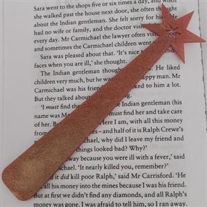 بوک مارک رزینی ستاره ای طلایی ( دست ساز)