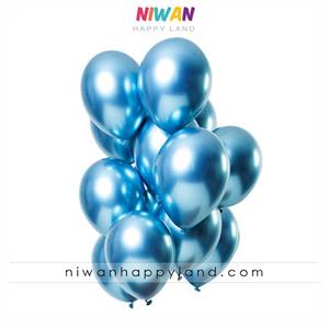 بادکنک کروم آبی  بسته 10 عددی