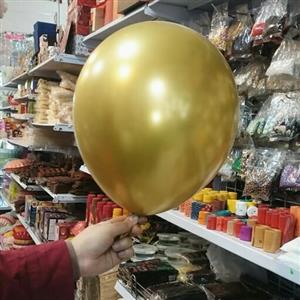 بادکنک کروم طلایی بسته ی 10 عددی