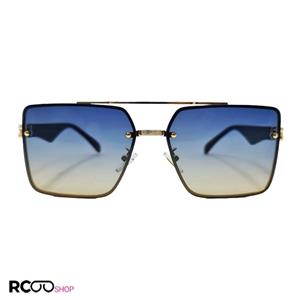 عینک آفتابی میباخ با فریم طلایی، لنز دو رنگ و دسته مشکی مدل 10402