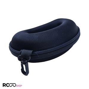 قاب عینک مشکی رنگ، زیپ دار با قلاب مدل 992061