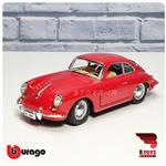 ماکت پورشه 356 کوپه 1961 قرمز بوراگو (Porsche 356b COUPE Burago)