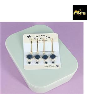 گیره روسری آویز دار  طرح گل سرامیکی رنگی