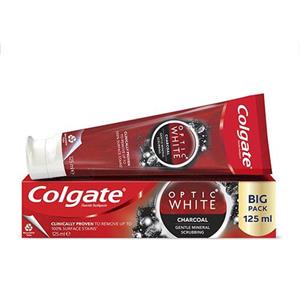 خمیر دندان کلگیت اپتیک وایت OPTIC WHIT charcoal  ذغال فعال 125 میل